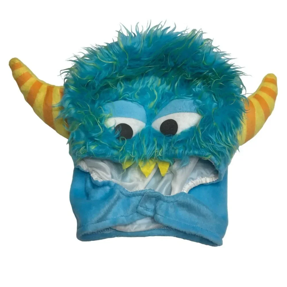 Lil Monster Costume infant Toddler Medium 12-18 months dress up hat‎ blue snap